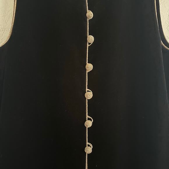 Saint Laurent Rare Russian Velvet Midi Vest size FR 34 Caftan Cotton - Picture 7 of 16